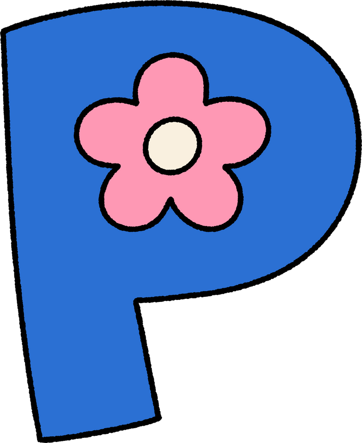 Ransom note letter cut out alphabet P
