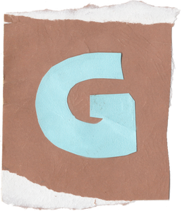 Scrap Material Cutout Letter G